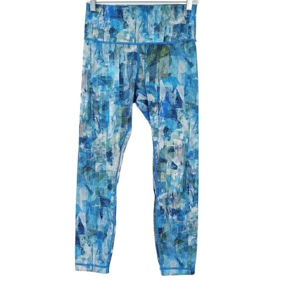 Lululemon Wunder Under Hi-Rise 7/8 Tight 25" Sun Dazed Multi Blue 8 Luxtreme - Picture 1 of 9